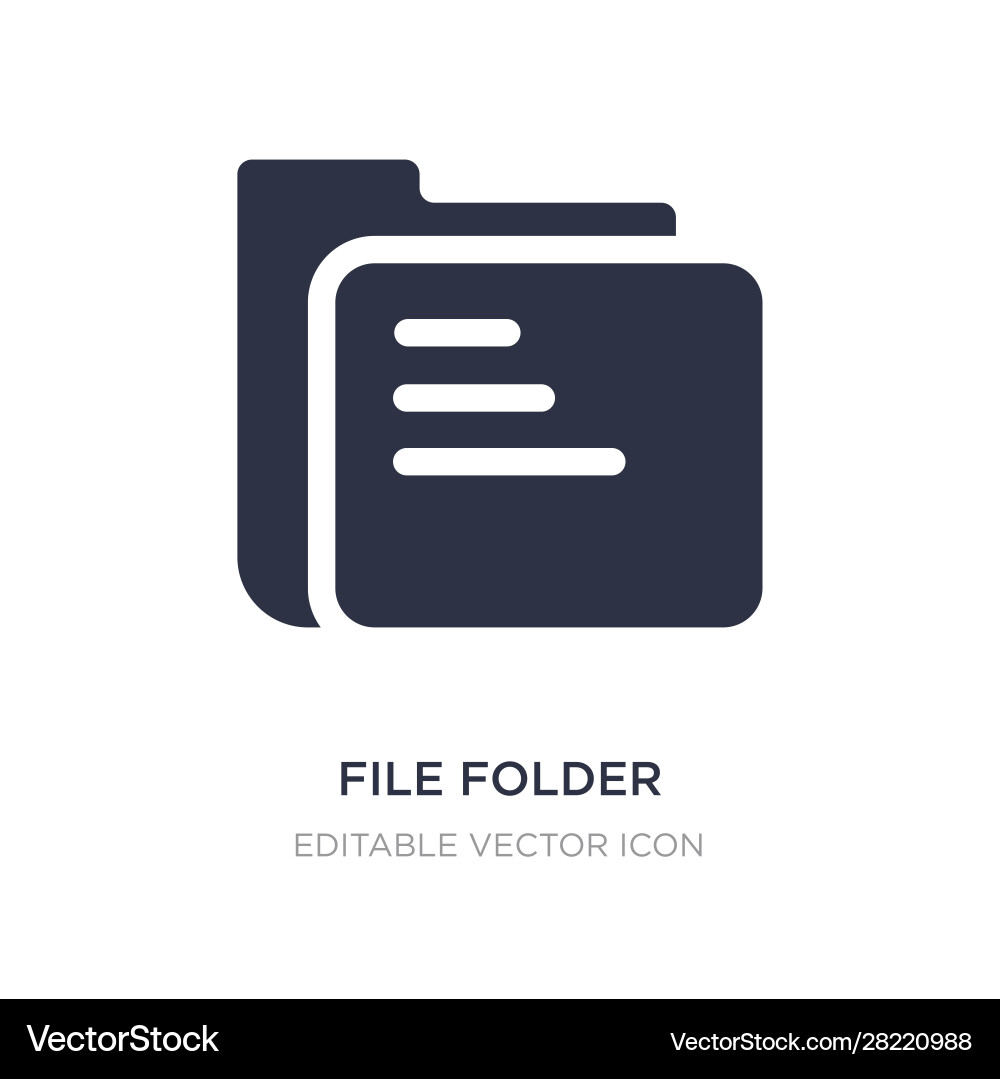 File folder icon on white background simple File folder icon on white background simple Vector Image