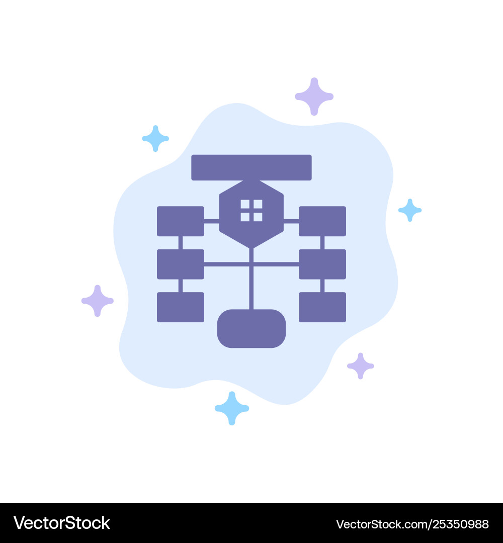 Flowchart flow chart data database blue icon Flowchart flow chart data database blue icon vector image