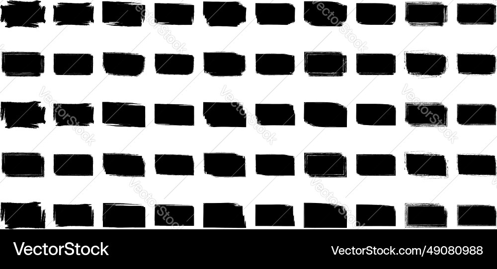 Grunge Rectangular Shape - Textured vector image