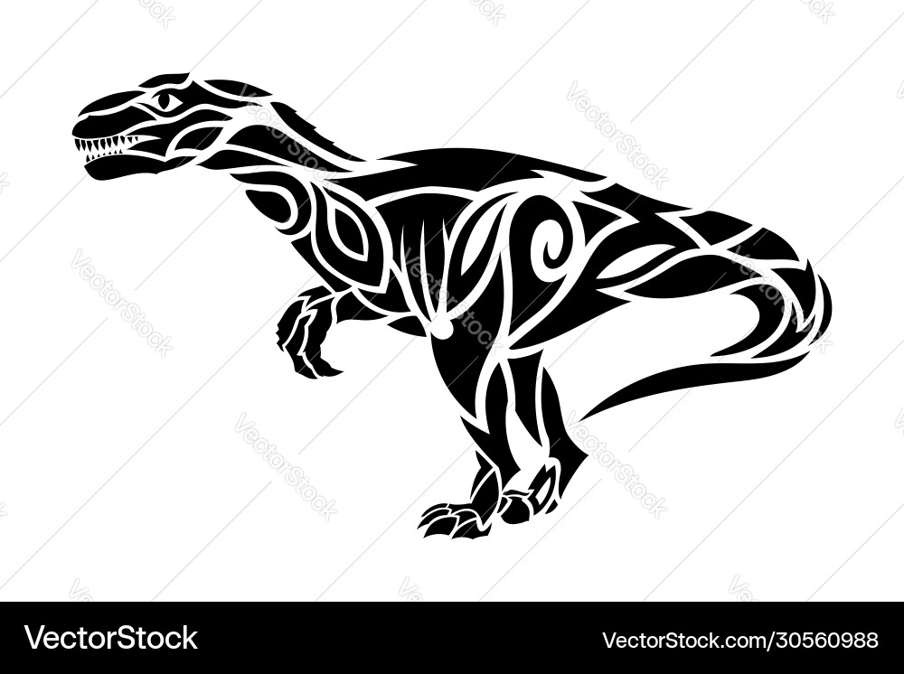 Handgezeichnete Tattoo-Kunst mit schwarzem Raptor Handgezeichnete Tattoo-Kunst mit schwarzem Raptor vektorbild