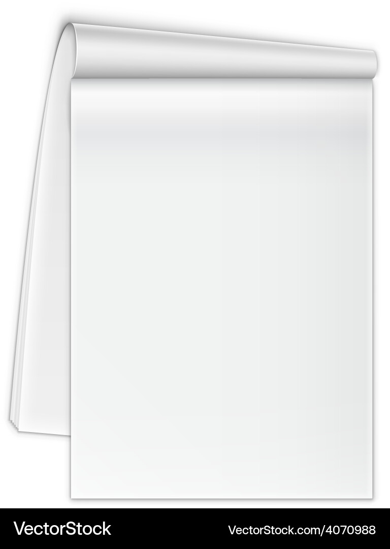 Isolated open notebook on white Vector Image