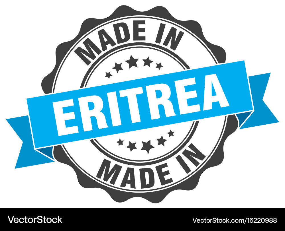 Made in eritrea round seal Vector Image