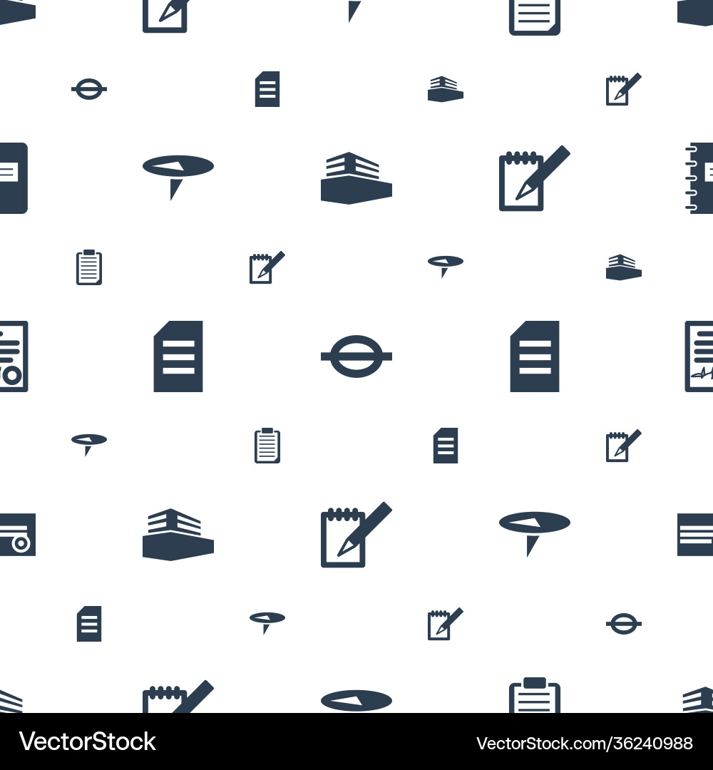 Note icons pattern seamless white background vector image
