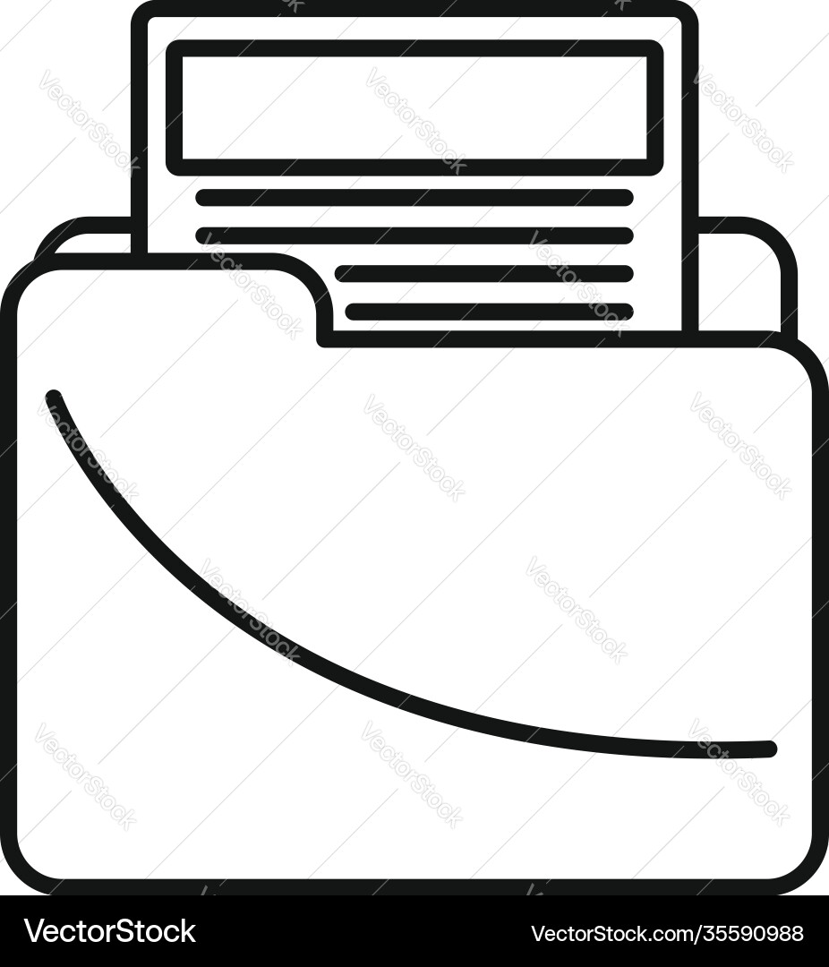 Product manager file folder icon outline style Product manager file folder icon outline style Vector Image