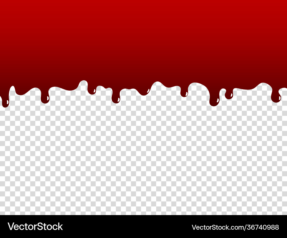 Red Paint Drip Stain - Horror Effect Vector Image