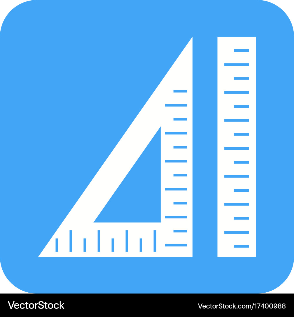 Ruler and set squate vector image