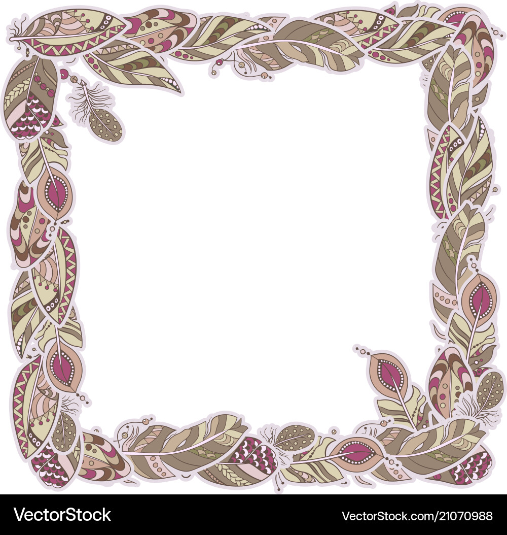 Square decor element in a shape of frame Square decor element in a shape of frame vector image