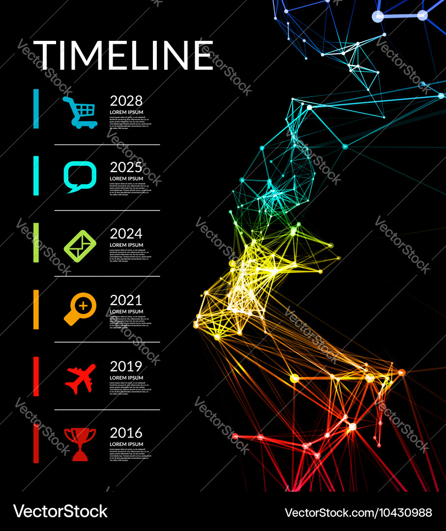 Timeline Data Visualization vector image