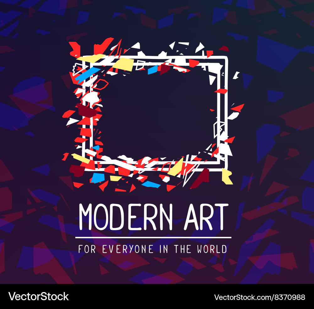 White color rectangular frame in modern s vector image