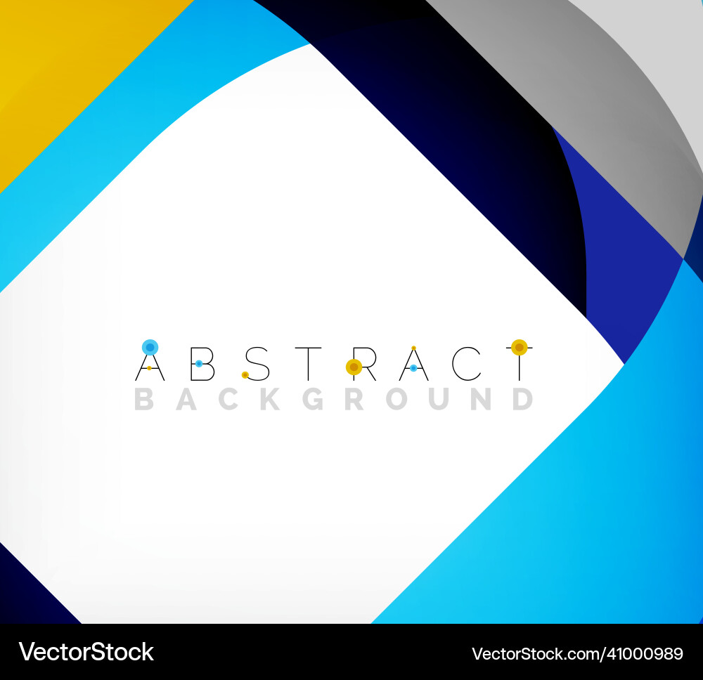 Abstract square shape with overlapping waves Vector Image