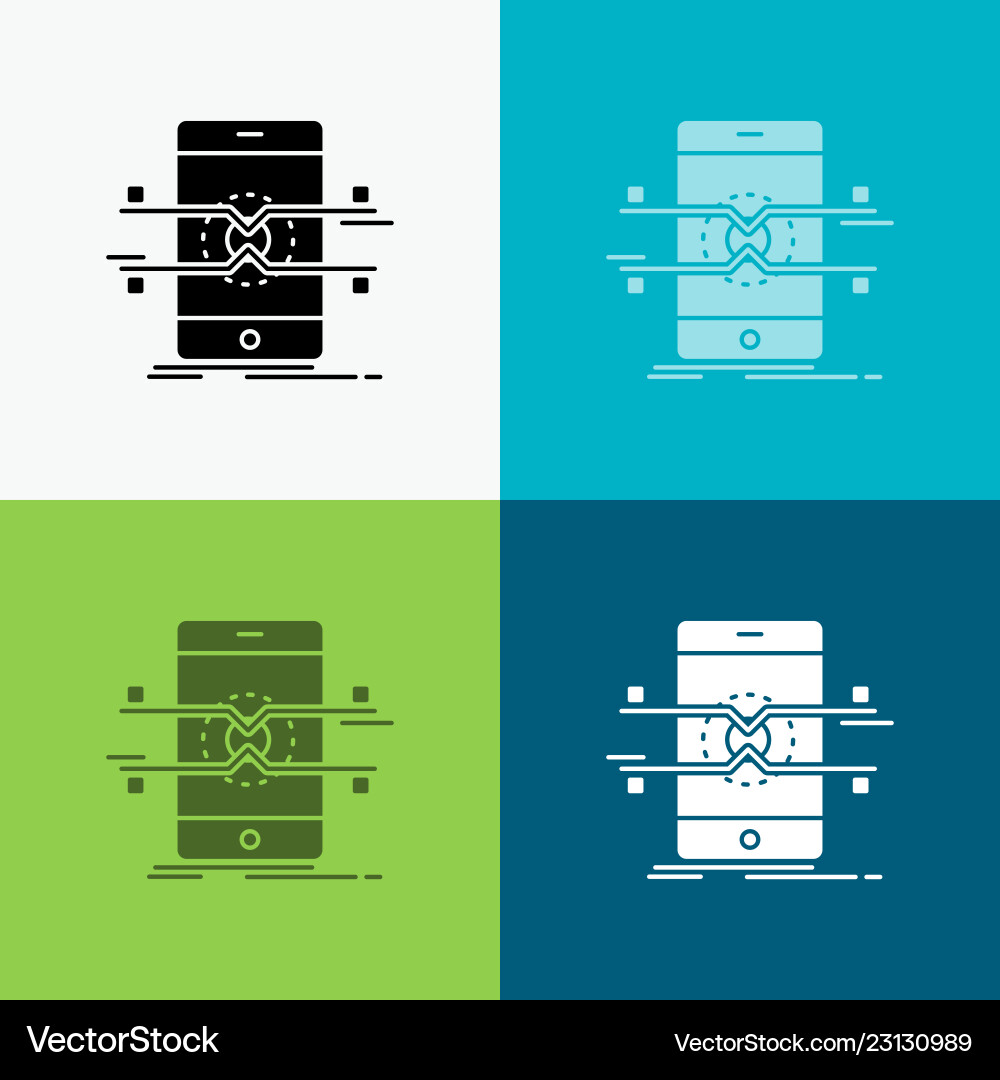 Api interface mobile phone smartphone icon over Api interface mobile phone smartphone icon over vector image
