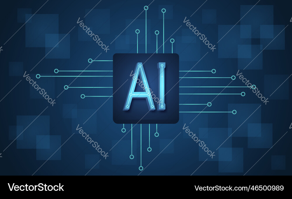 Background with artificial intelligence Background with artificial intelligence vector image