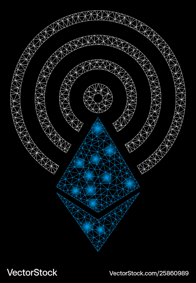 Bright mesh 2d ethereum crystal airdrop with flare – Royalty-Free Vector |  VectorStock