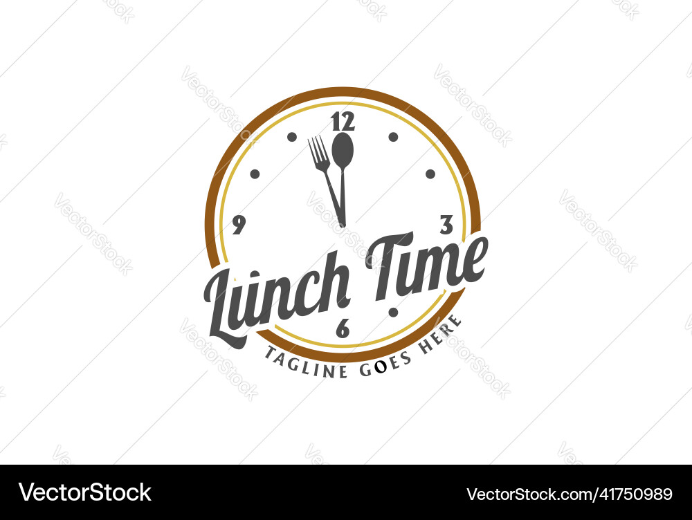 Clockwise Lunch - Spoon & Fork vector image