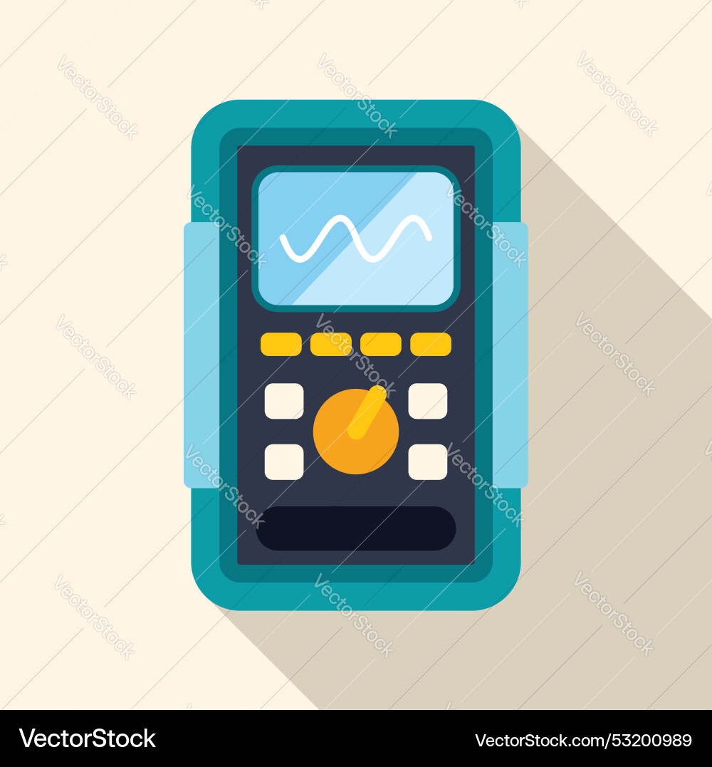 Digital multimeter showing a sinusoidal signal Digital multimeter showing a sinusoidal signal vector image