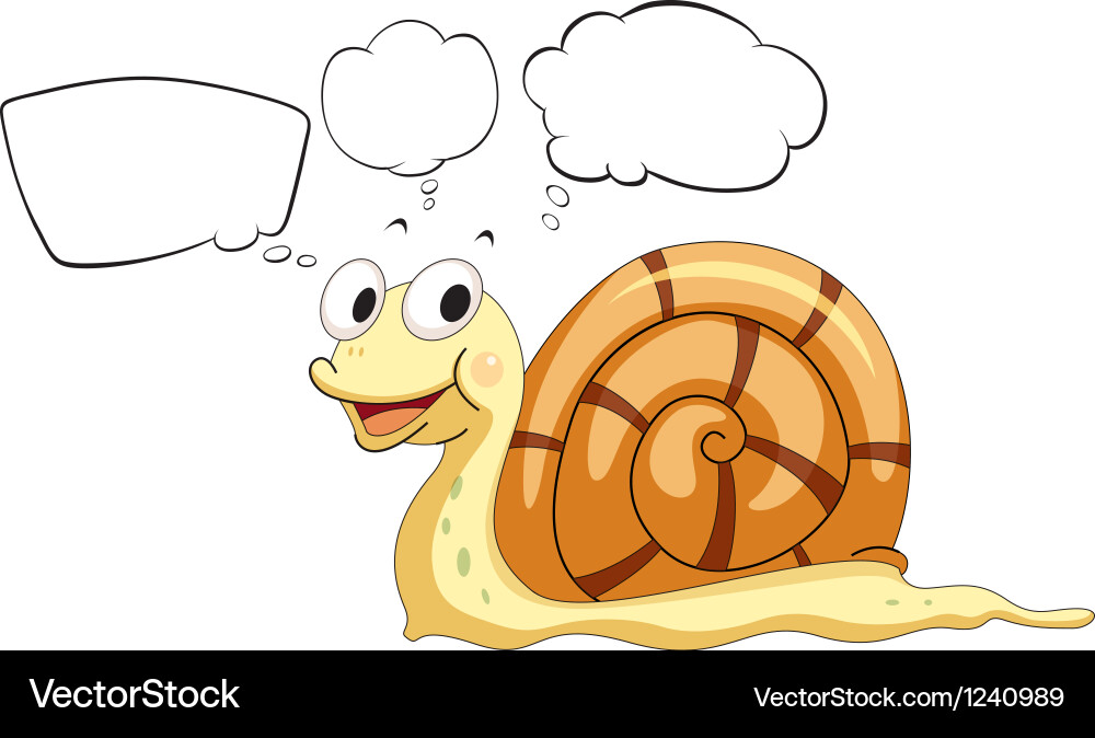 Empty callouts with a snail Vector Image