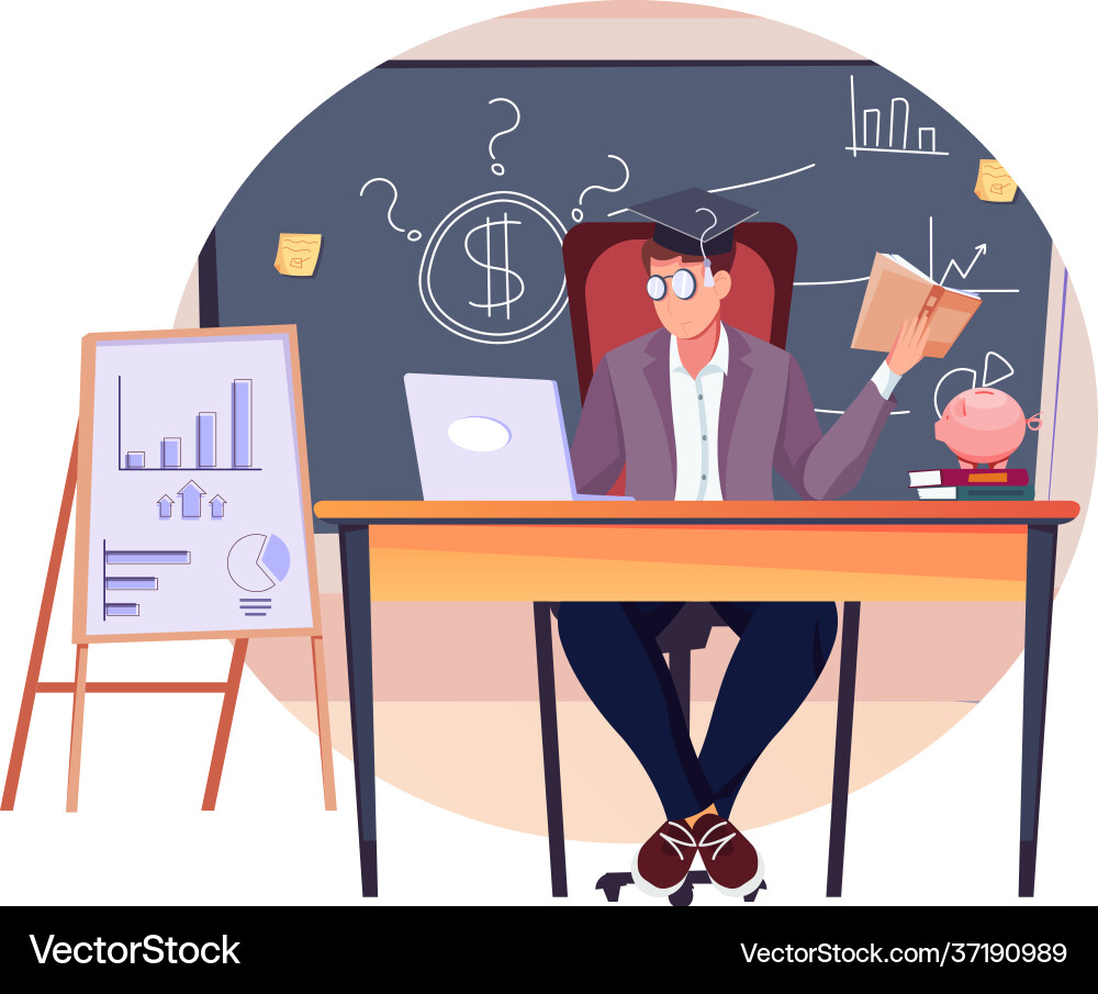 Flat investment composition Flat investment composition vector image