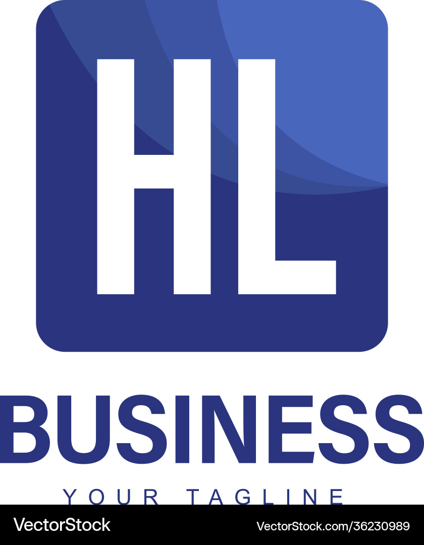 Hl initial a logo design with abstract style Hl initial a logo design with abstract style Vector Image