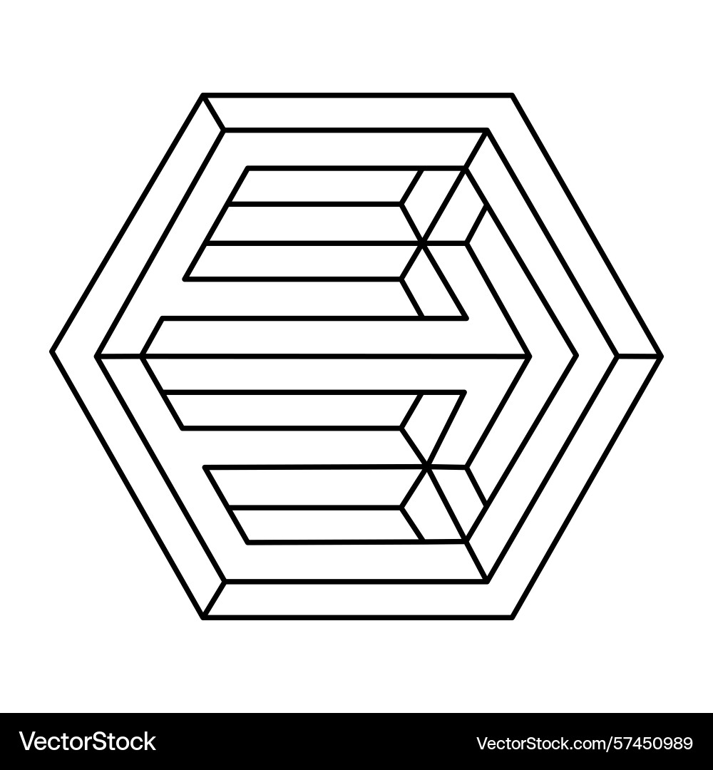Impossible sign outline linear infinite shape Impossible sign outline linear infinite shape vector image