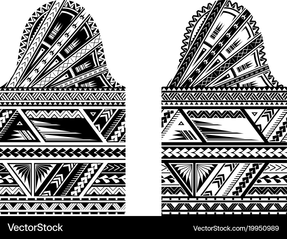 Maori Sleeve Tribal Tattoo Vector Image