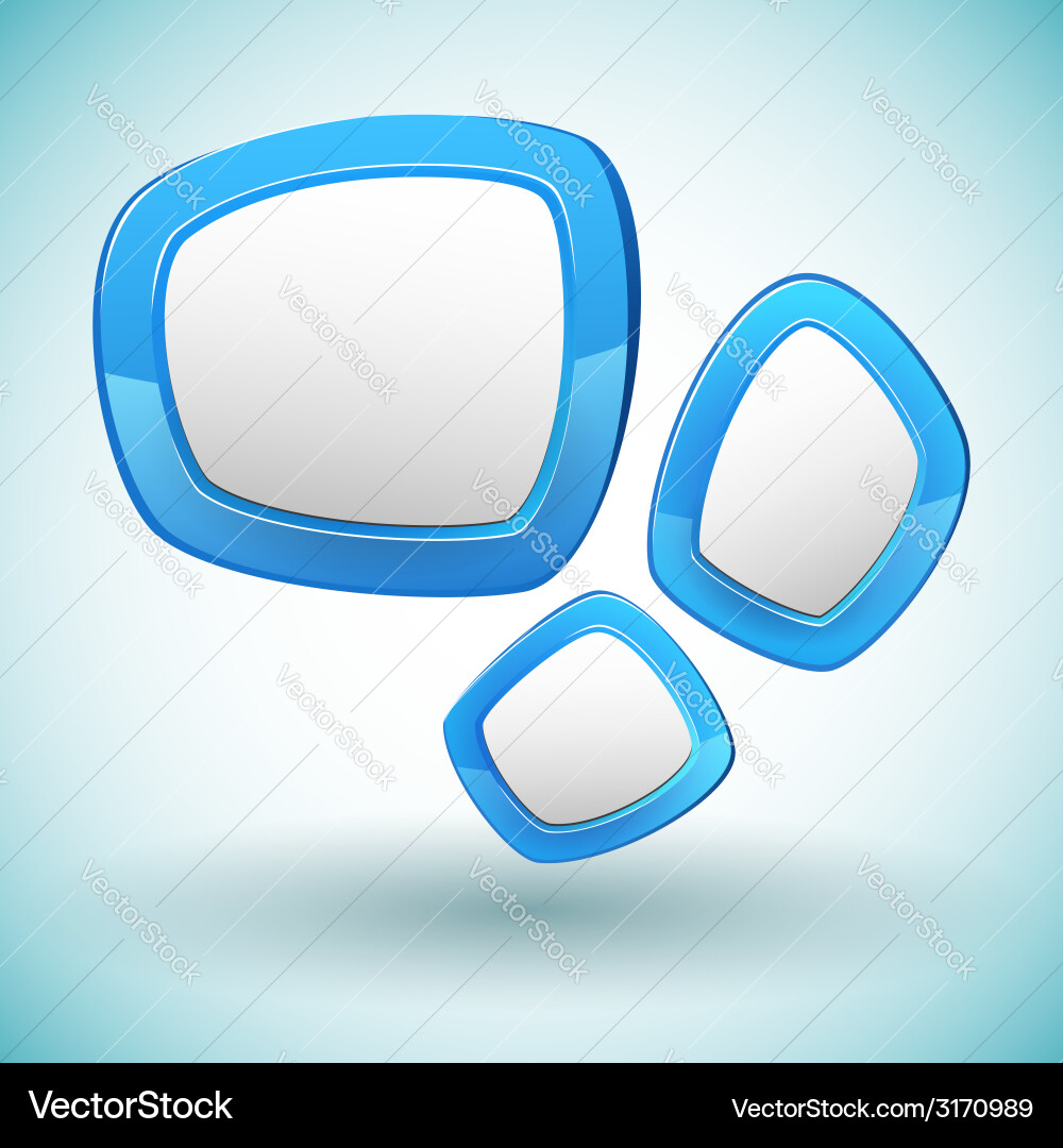 Modern set from three banners for a web design vector image