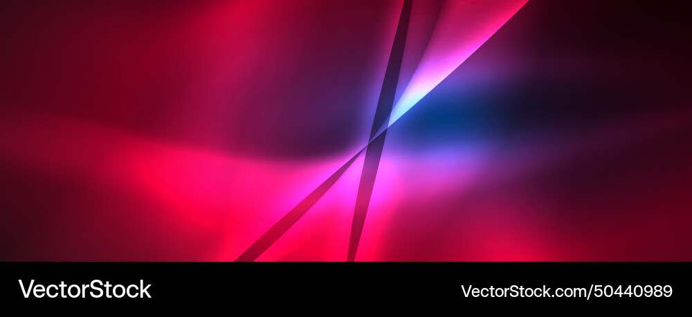 Neon light glowing waves and lines background set vector image