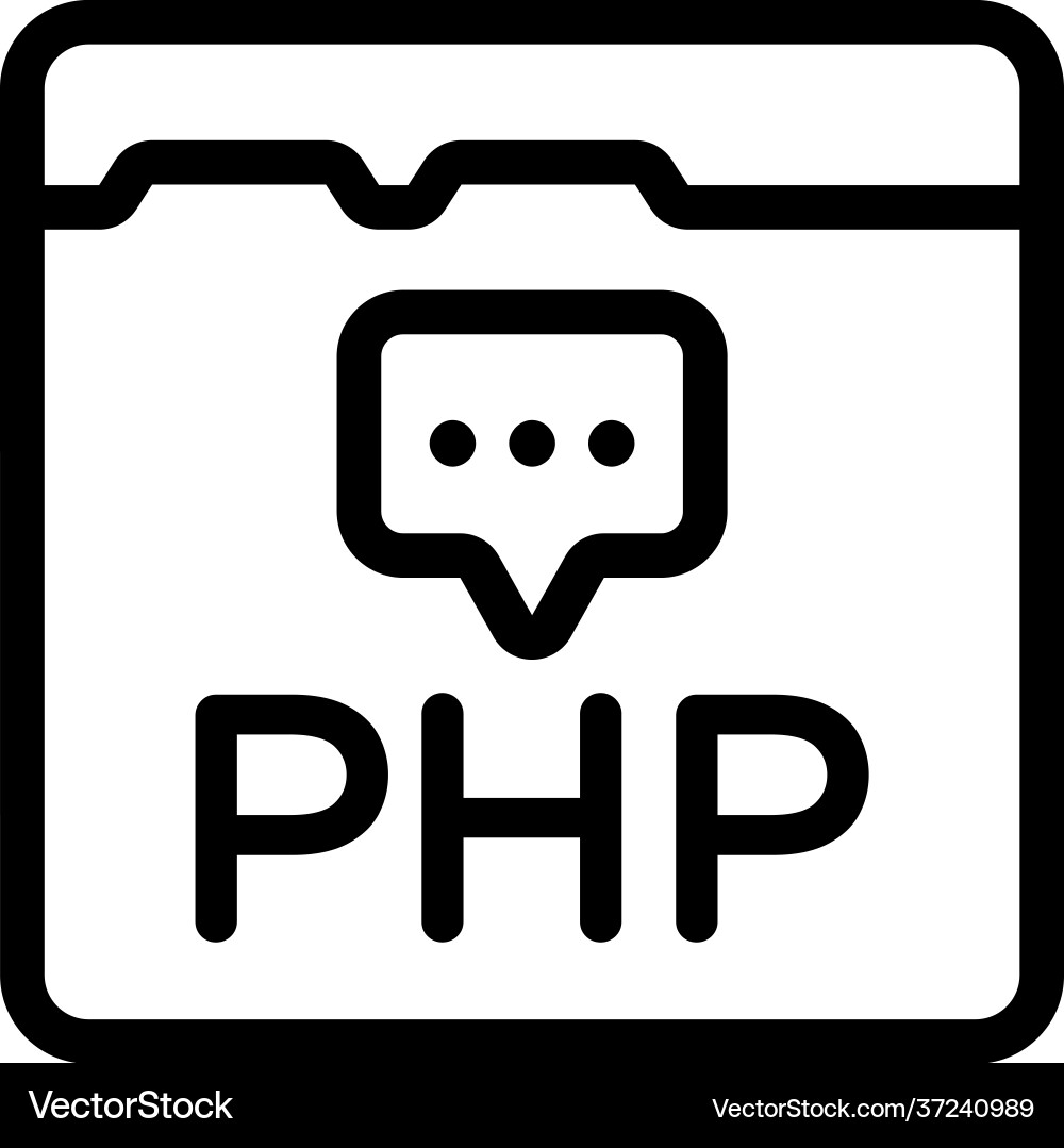 Php language vector image