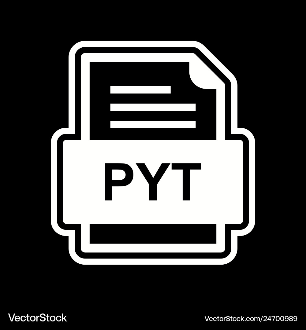 Pyt file document icon vector image