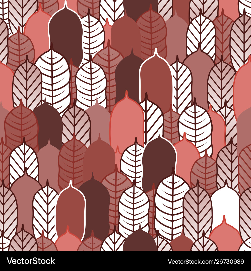 Seamless pattern with trees or leaves hand draw Seamless pattern with trees or leaves hand draw vector image