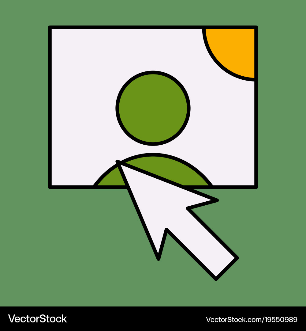 Web design elements picture mouse arrow icon vector image