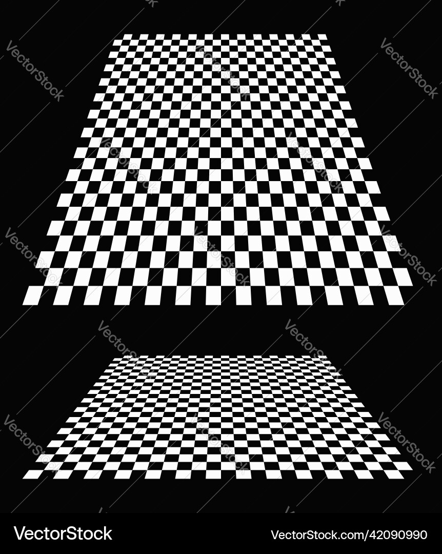 3d chessboard checkerboard pattern in perspective 3d chessboard checkerboard pattern in perspective Vector Image