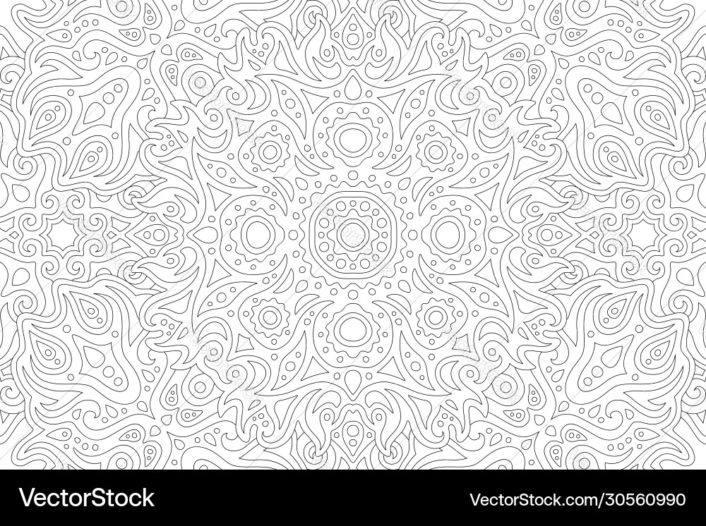 Art for coloring book with linear pattern Art for coloring book with linear pattern vector image