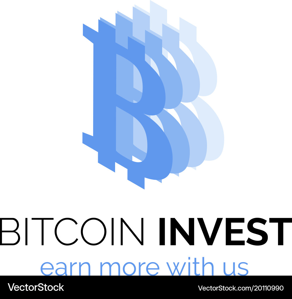 Bitcoin investment company logo design – Royalty-Free Vector | VectorStock