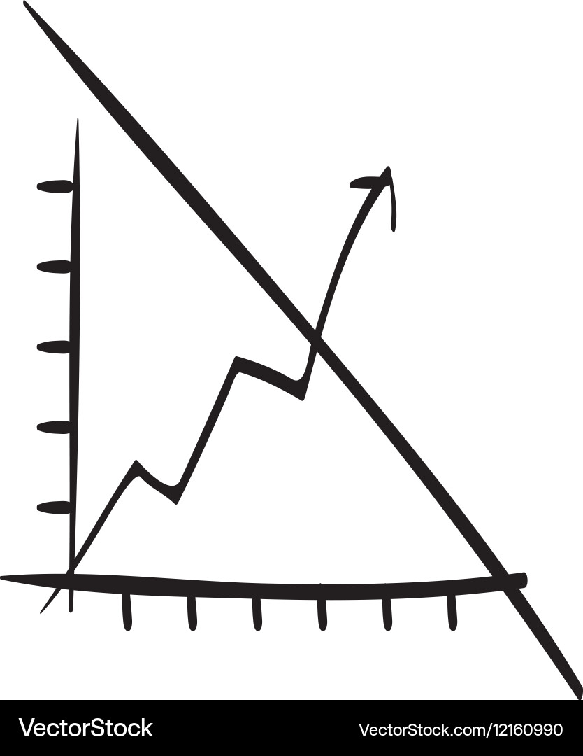 Cartesian map graph vector image