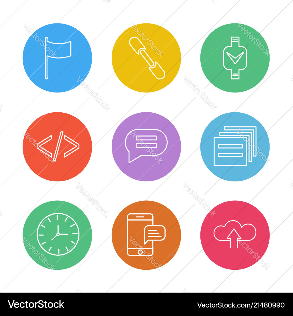 Code message watch seo technology internet vector image