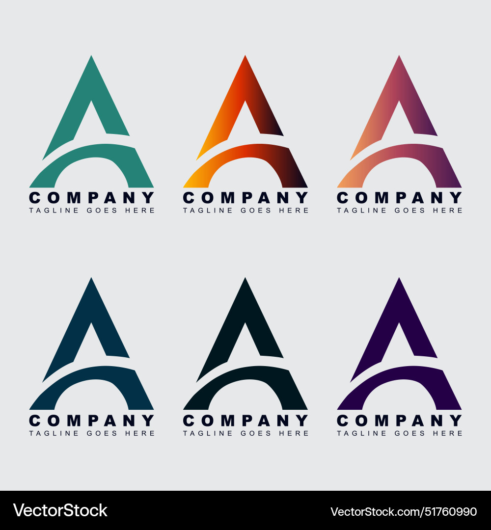 Creative letter a logo design template Royalty Free Vector