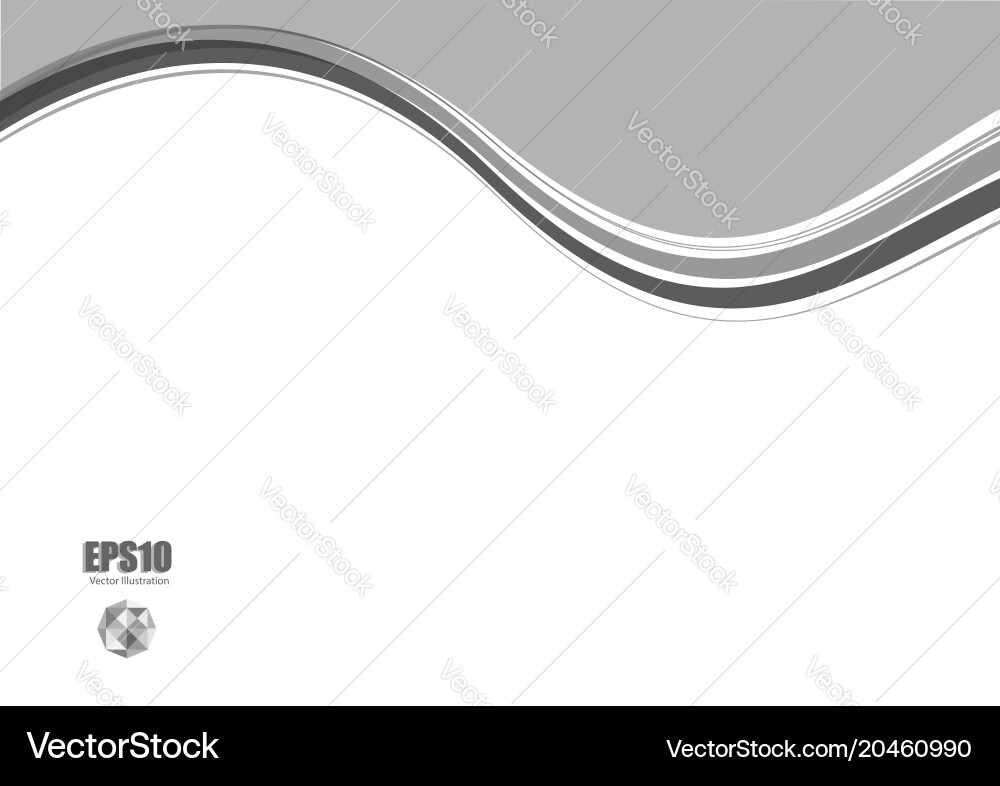 Dynamic Grey Wave Background Vector Image