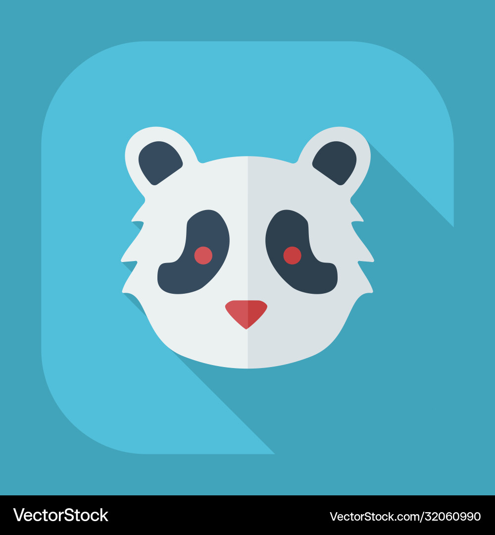 Flat modern design with shadow icons pandas vector image