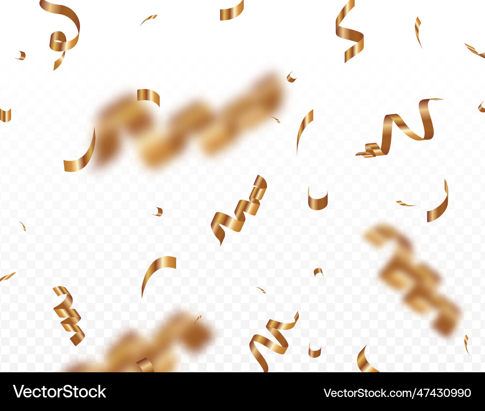 Gold confetti background Gold confetti background vector image