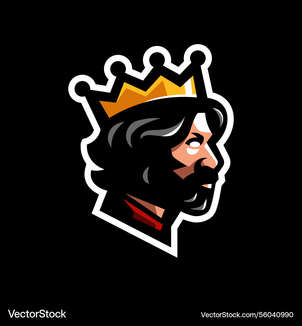 Königskopf Maskottchen-Logo Königskopf Maskottchen-Logo vektorbild
