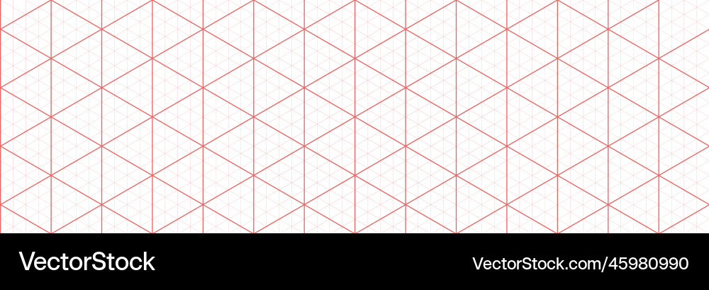 Orange isometric grid graph paper background Orange isometric grid graph paper background vector image