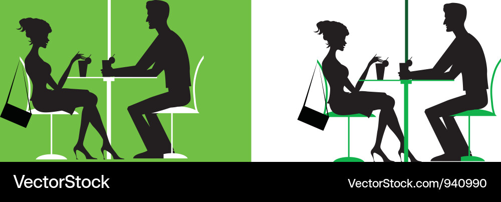Outdoor Cafe Scene Vector Image
