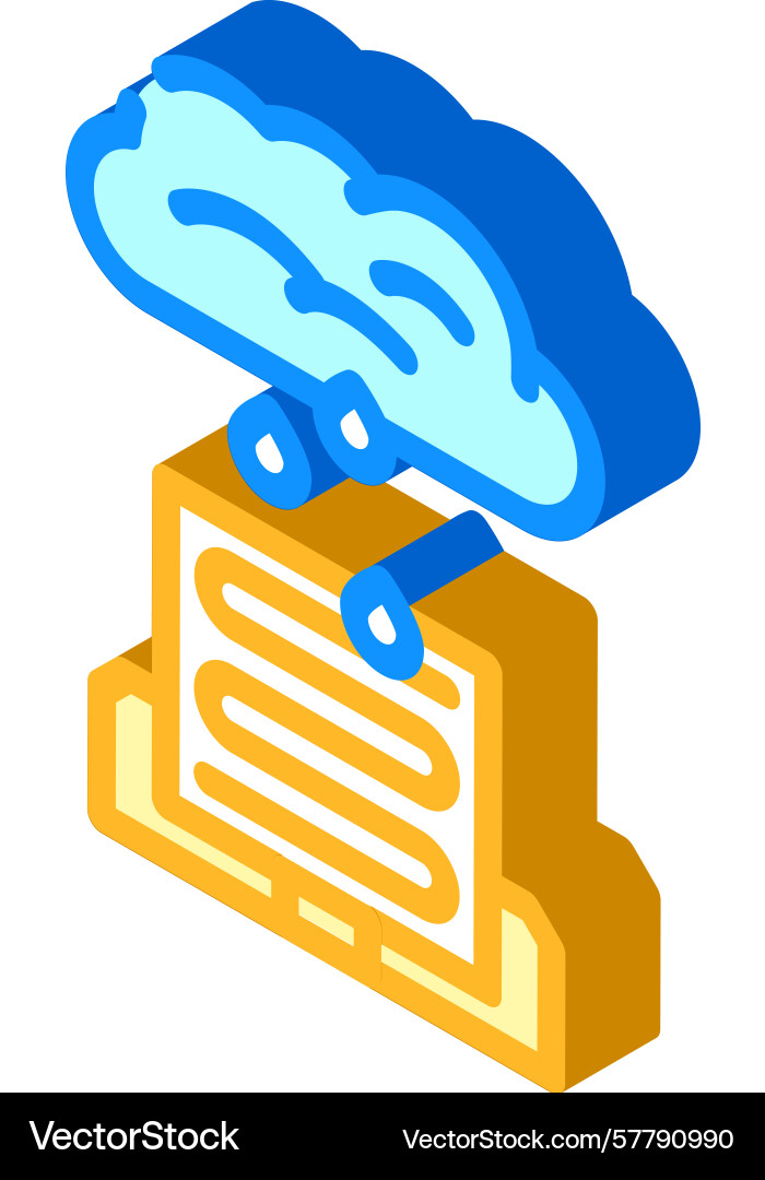 Rain detection sensor isometric icon vector image