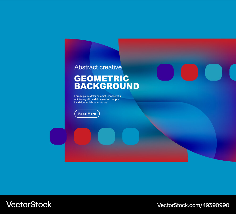 Round triangle and square composition Round triangle and square composition vector image
