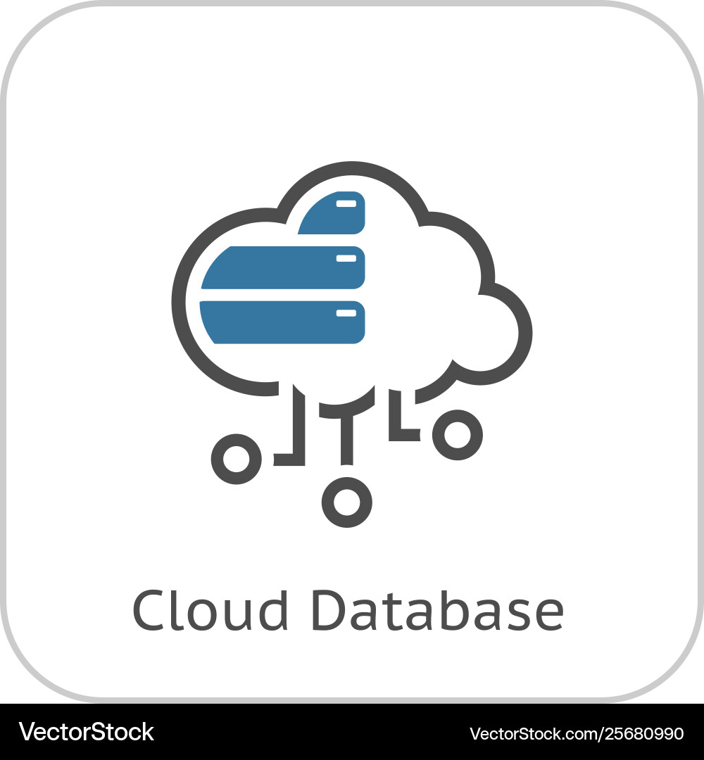 Simple cloud database icon vector image