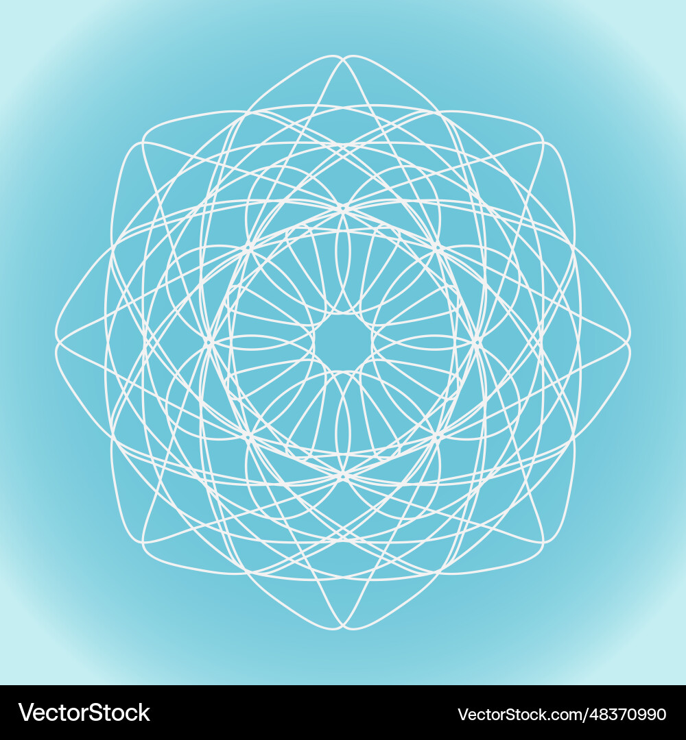 Snowflake ornate angular shape and structure Snowflake ornate angular shape and structure vector image