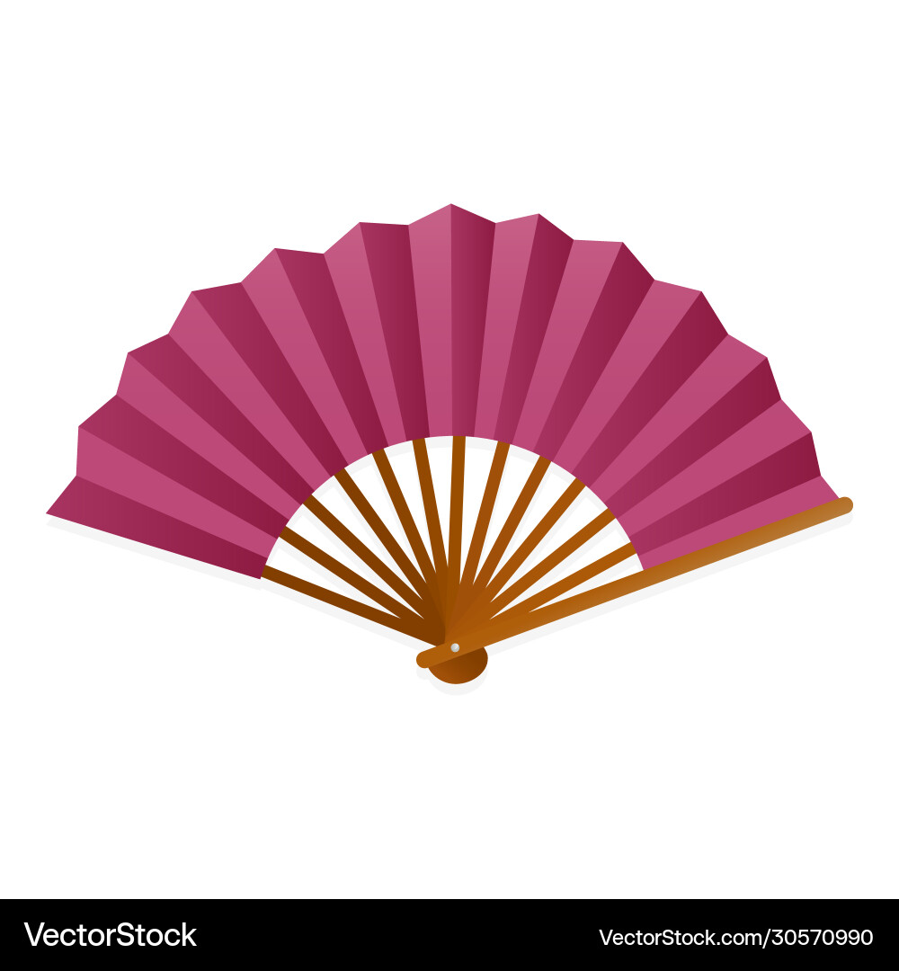 Traditional Hand Fan Icon – Royalty-Free Vector | VectorStock, image size:1000x1080