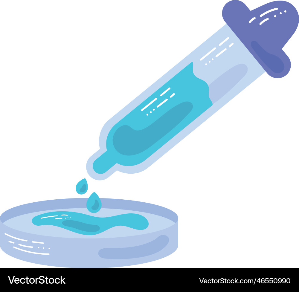 Transparent tube drops Royalty Free Vector Image