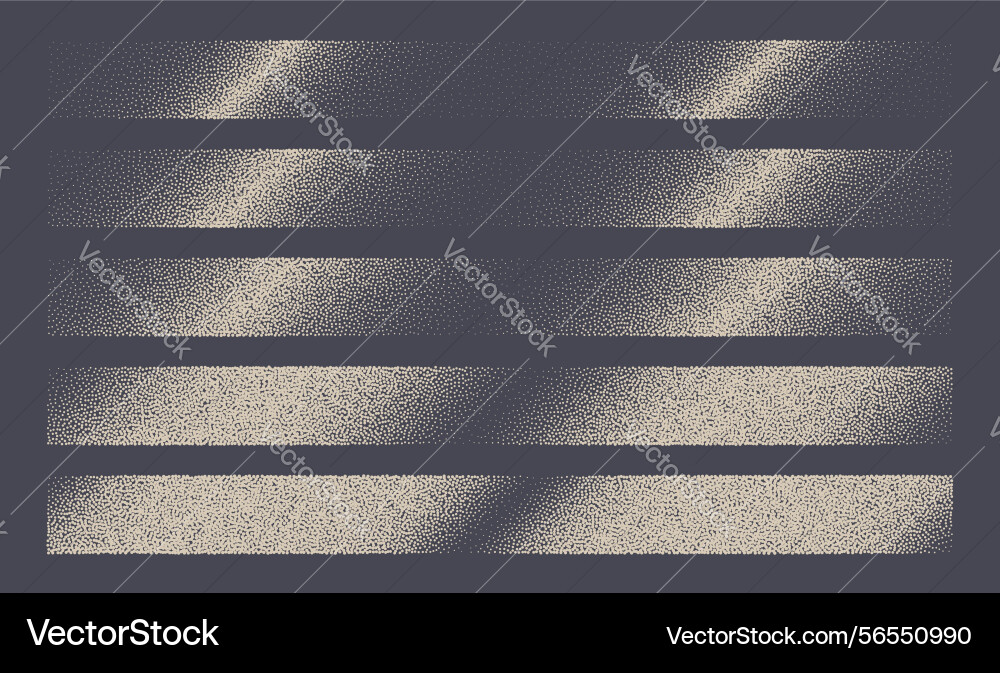Various stipple diagonal gradient design elements Various stipple diagonal gradient design elements vector image