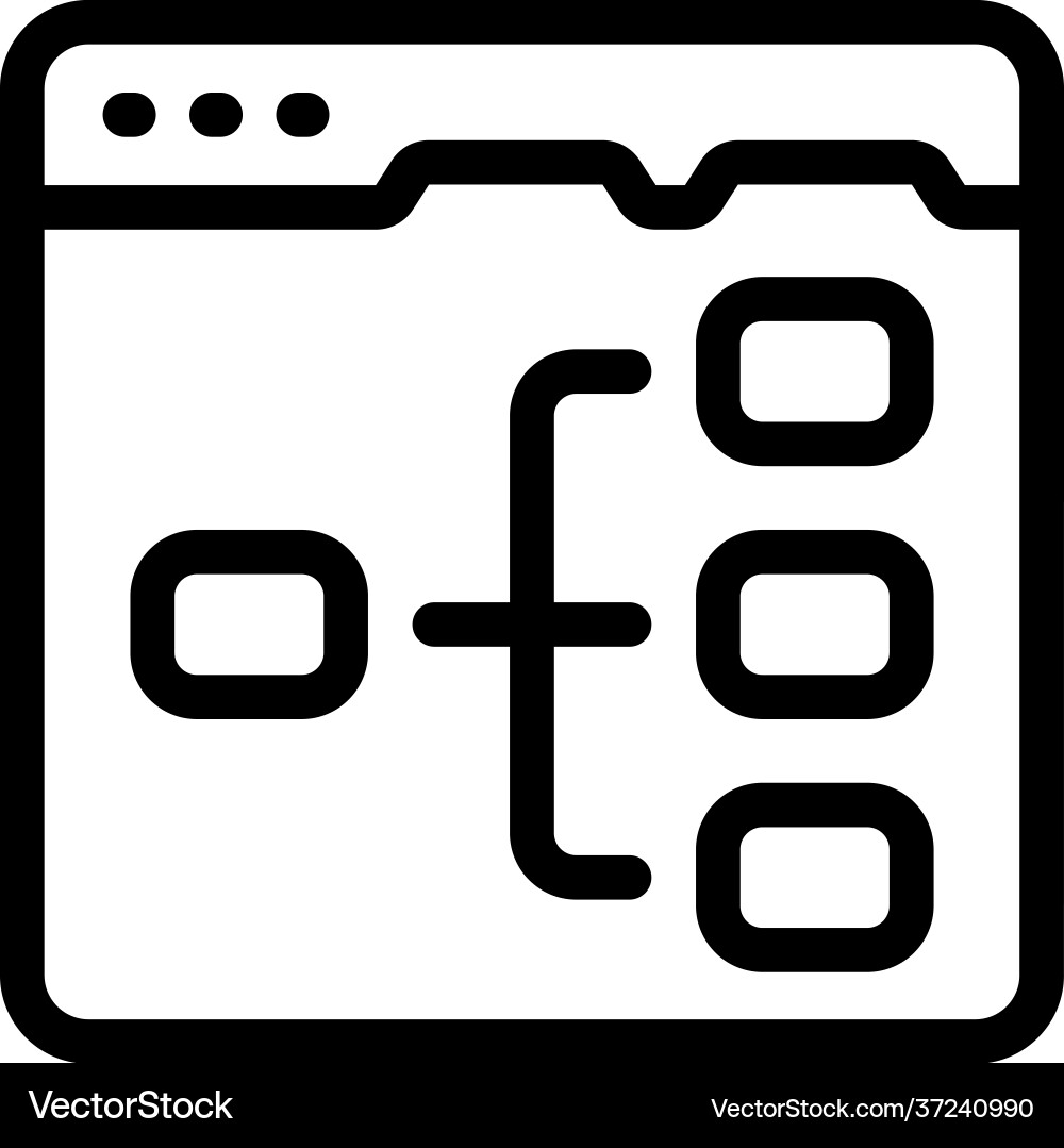 Web hierarchy vector image